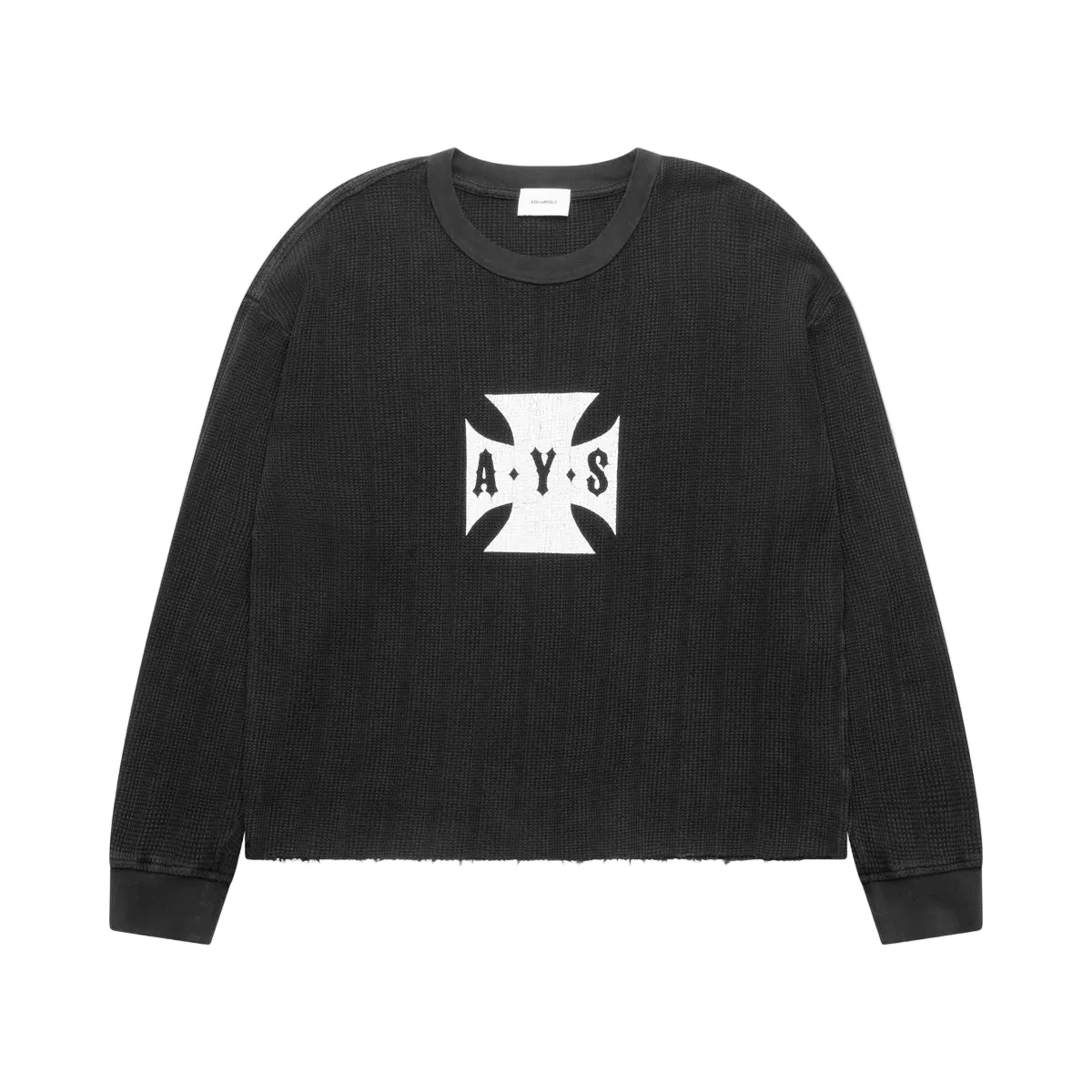 ASKYURSELF DESTROYER CROSS WAFFLE LS Black
