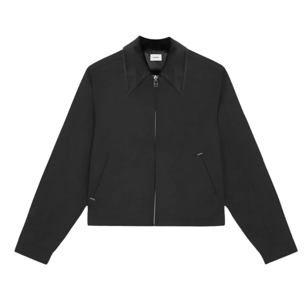 ASKYURSELF TWILL BOXY BLOUSON (BLACK)