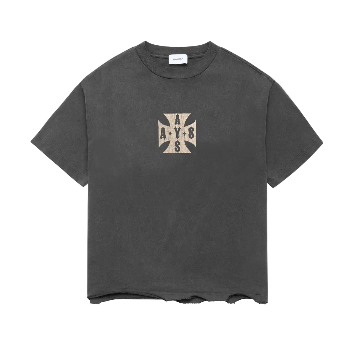 ASKYURSELF AYS CROSS VINTAGE TEE VINTAGE BLACK