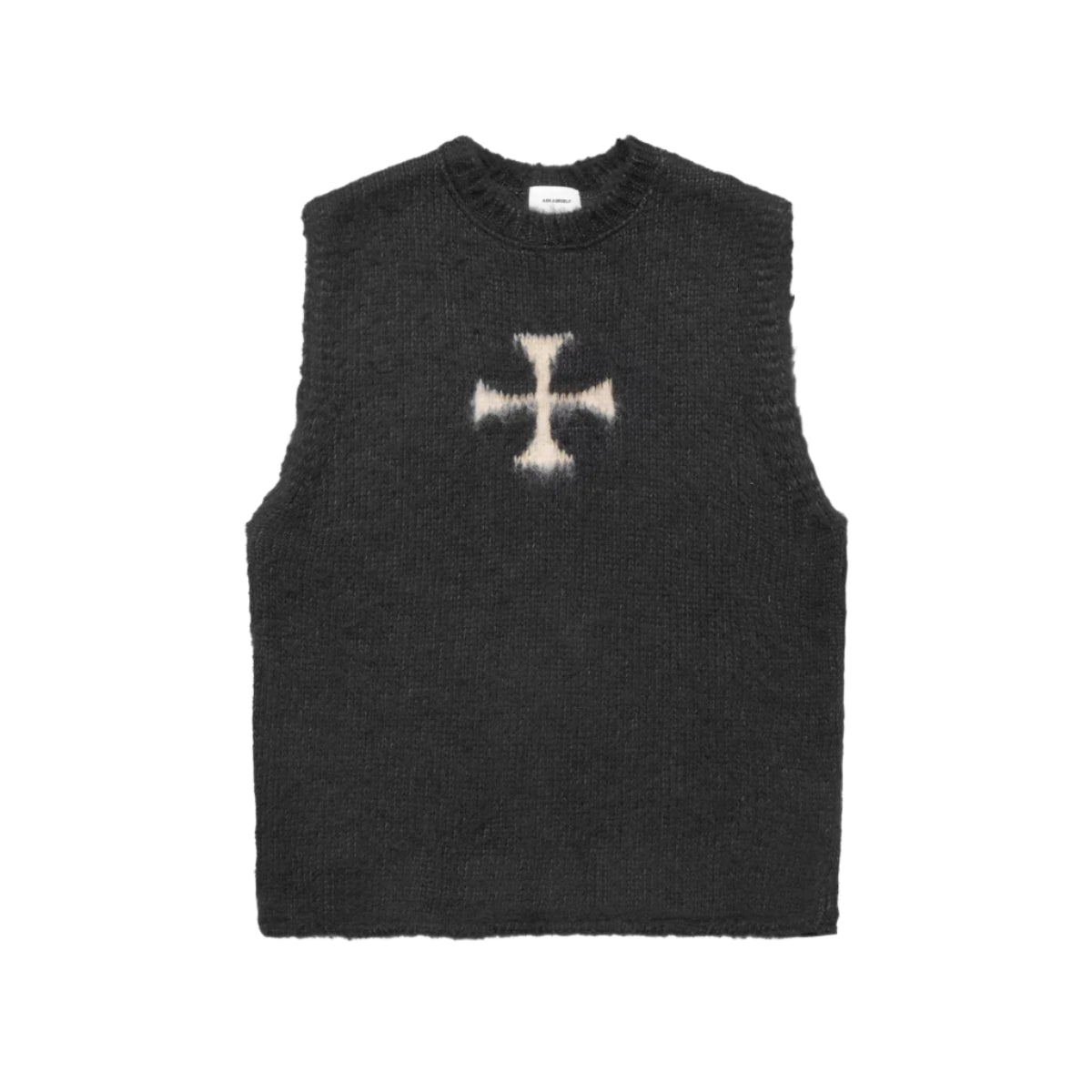 ASKYURSELF BRUSHED CROSS TANK (BLACK)
