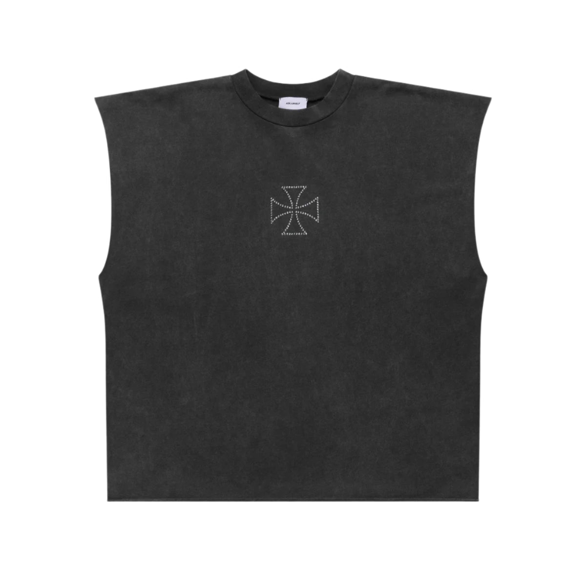 ASKYURSELF EMBELLISH SLEEVELESS TANK (BLACK)