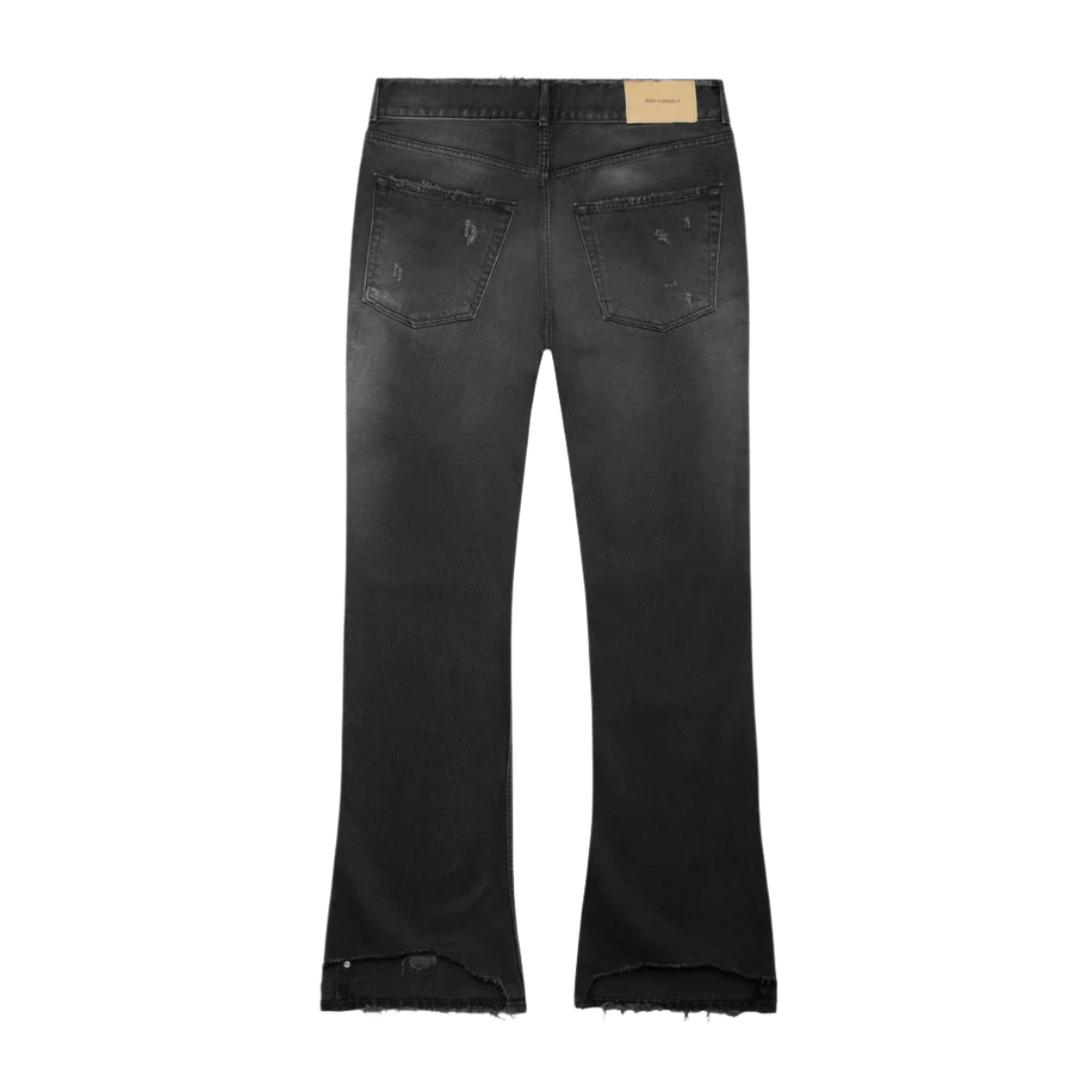 ASKYURSELF FLARED BAGGY JEANS (BLACK)