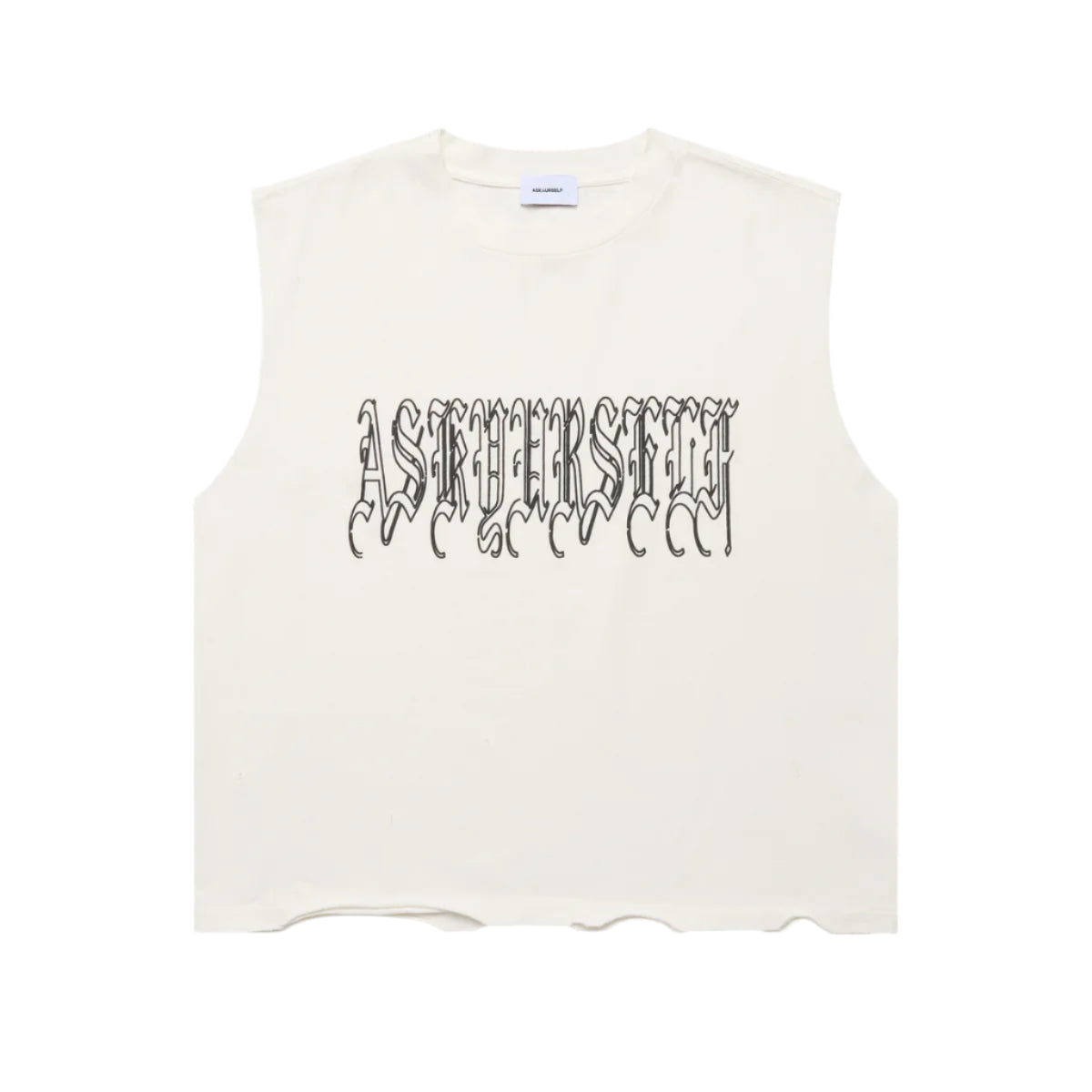 ASKYURSELF GOTH LOGO TANK (WHITE)