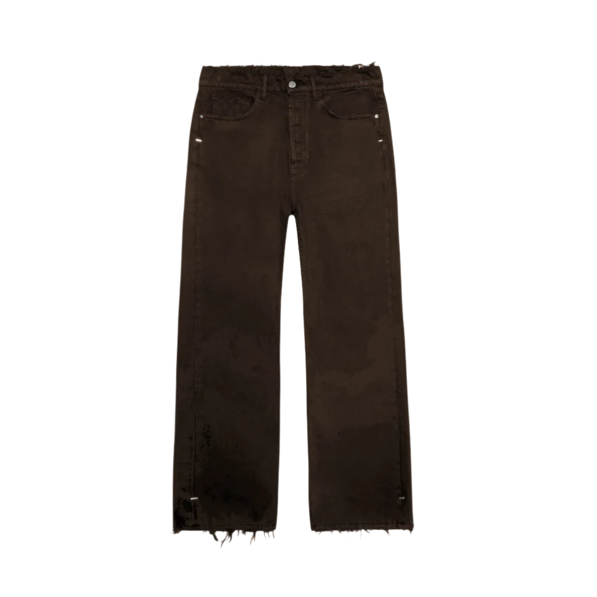 ASKYURSELF PHRASE SKATE BAGGY JEANS ( BROWN )