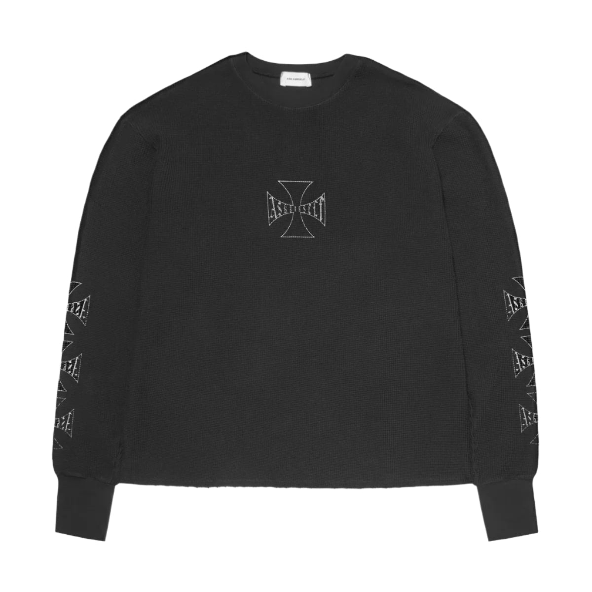 ASKYURSELF CROSS WAFFLE LS (BLACK)