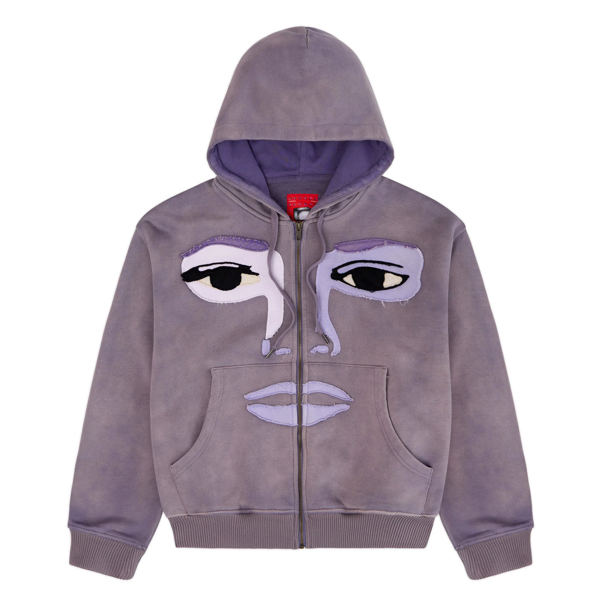 KID SUPER Face Hoodie-Plum