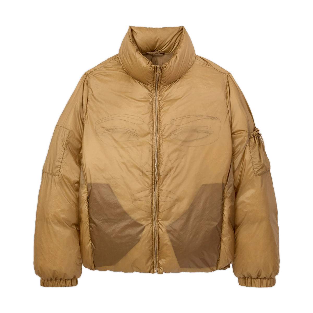 KID SUPER Translucent Face Puffer-Brown