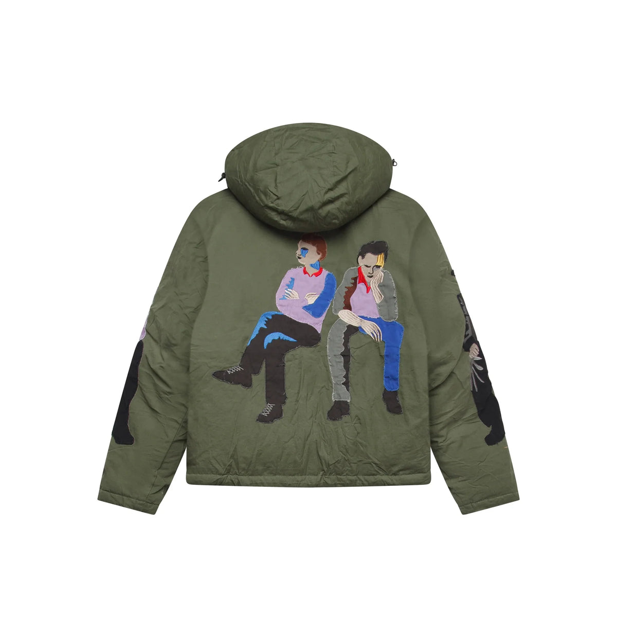 KID SUPER Subway Car Patchwork Puffer-Green