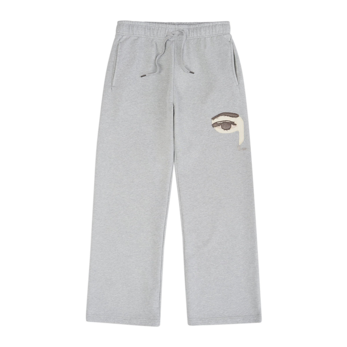 KID SUPER Face Sweatpants-Stone Gray