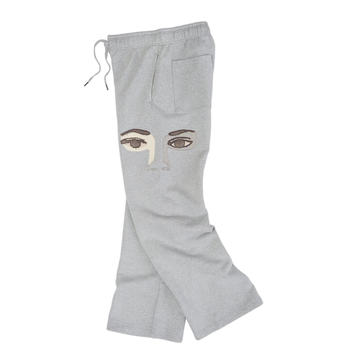 KID SUPER Face Sweatpants-Stone Gray