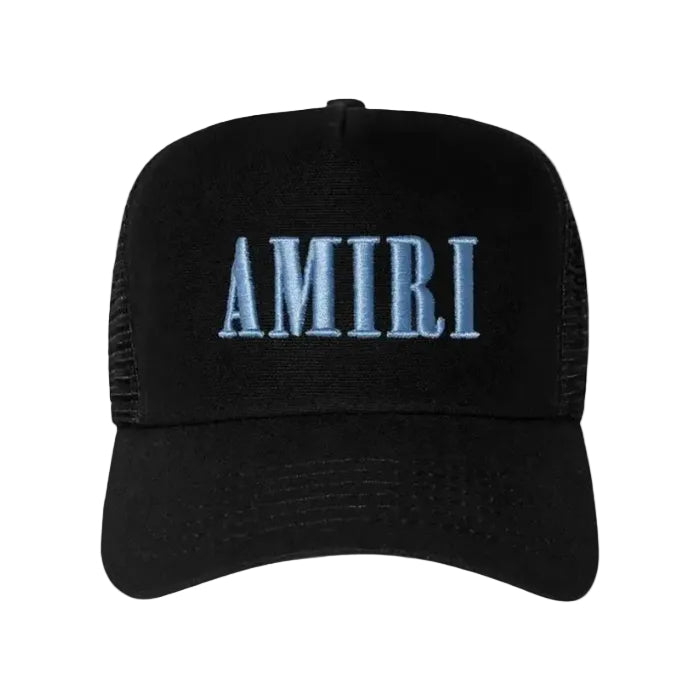 AMIRI Core Logo Trucker Hat Black/Dusty Blue – HYPEBOYS