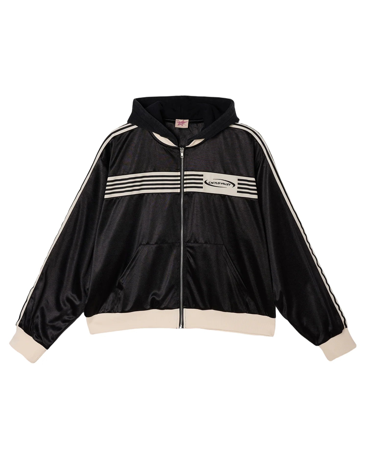 AZVA STRIPED VALLEY ZIP HOODIE
