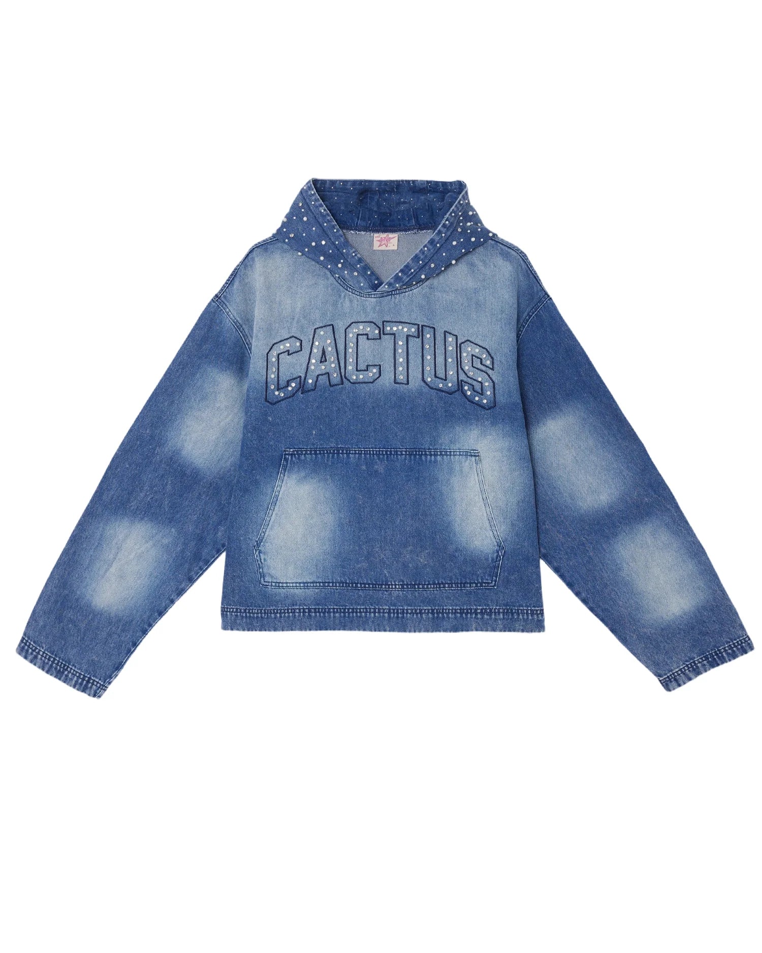 AZVA CACTUS CRYSTAL DENIM HOODIE Regular price