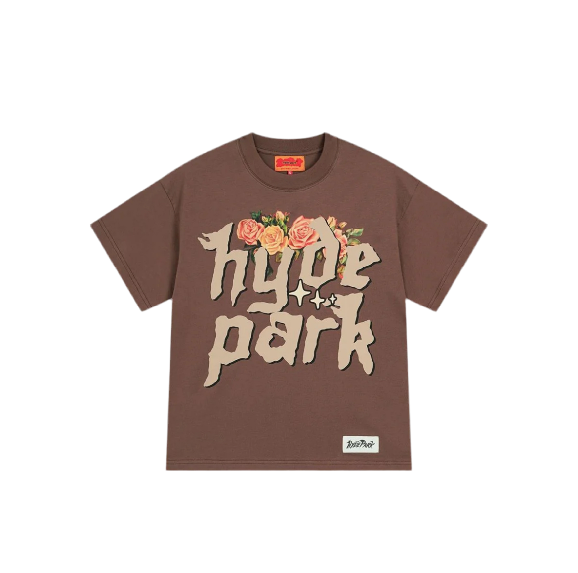 HYDEPARK SACRED HEARTS TEE BROWN