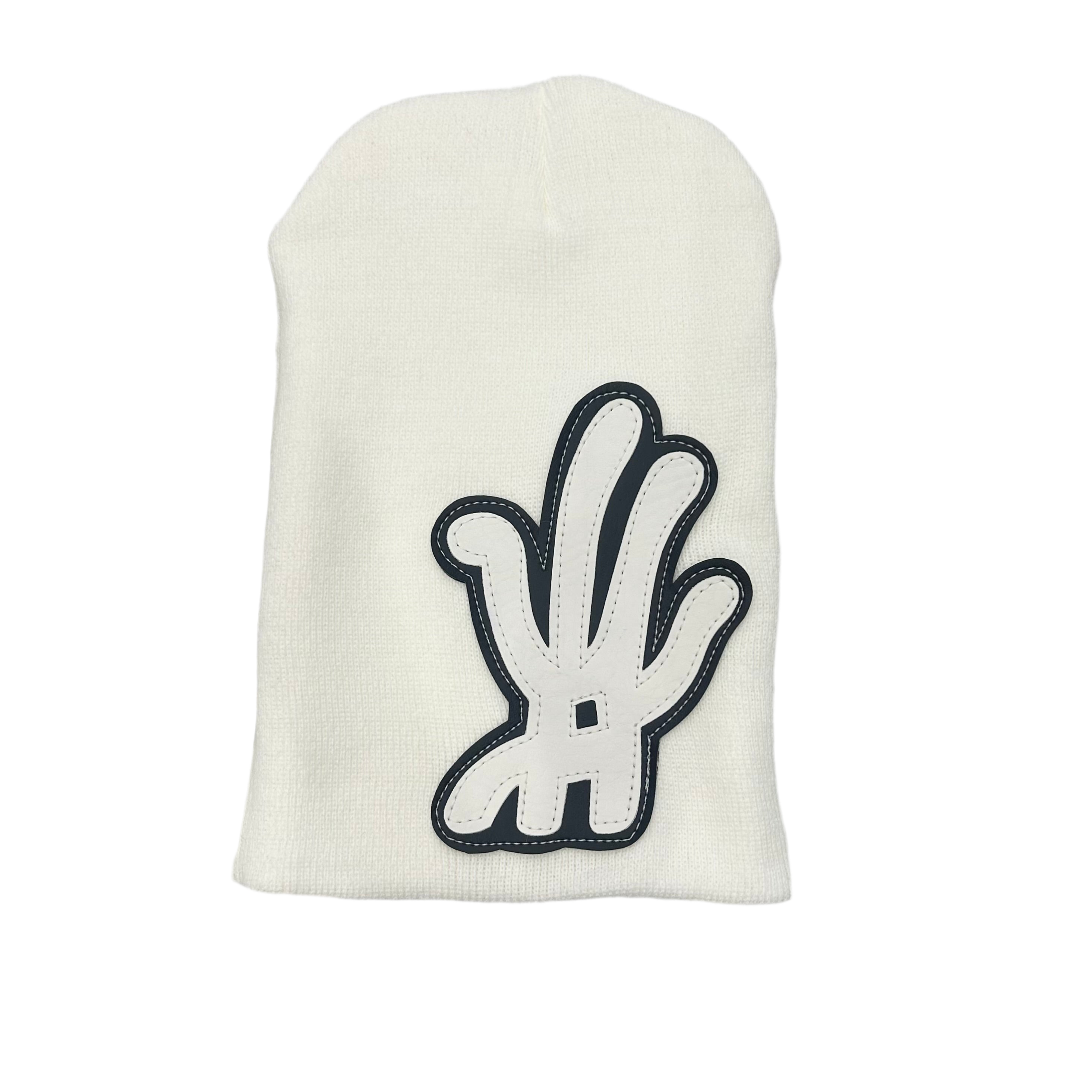YKWYK LONG WHITE BEANIE