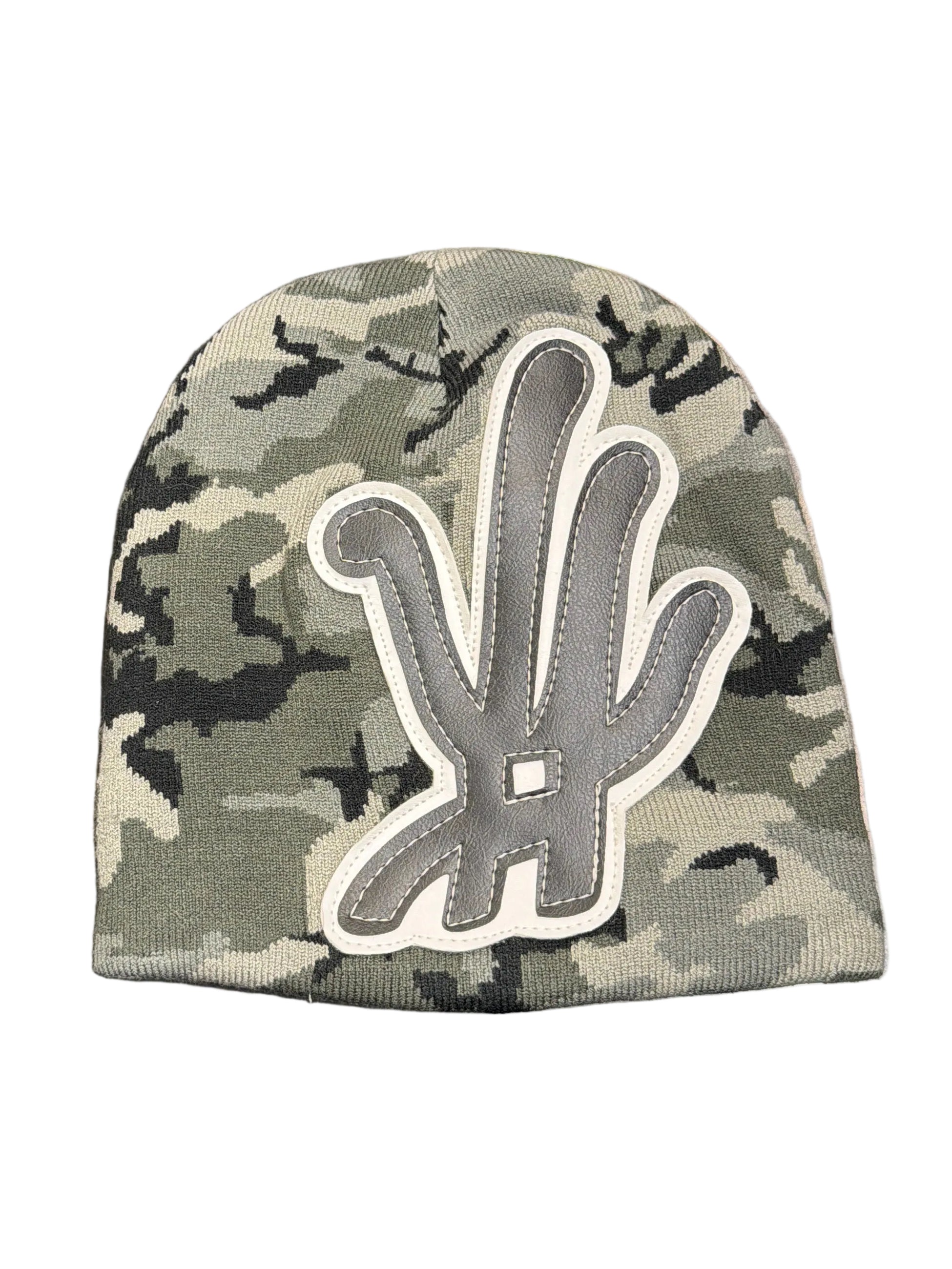 YKWYK GREY CAMO BEANIE BLACK