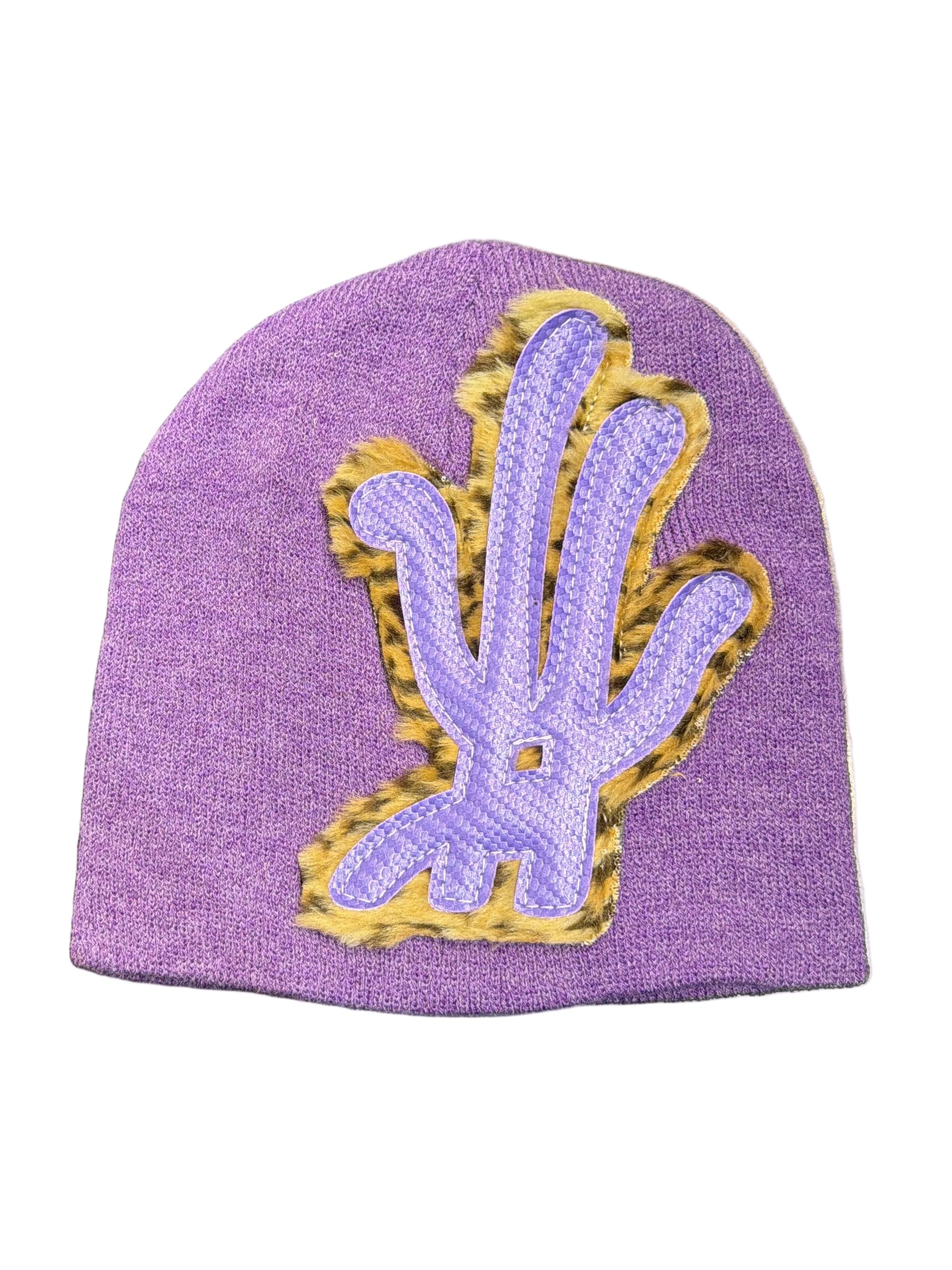 YKWYK FUR BEANIE PURPLE
