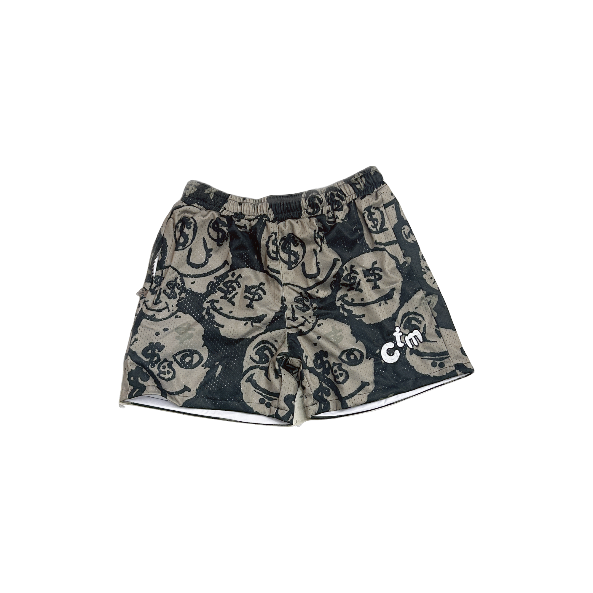 Chase The Money Shorts Cream/Brown
