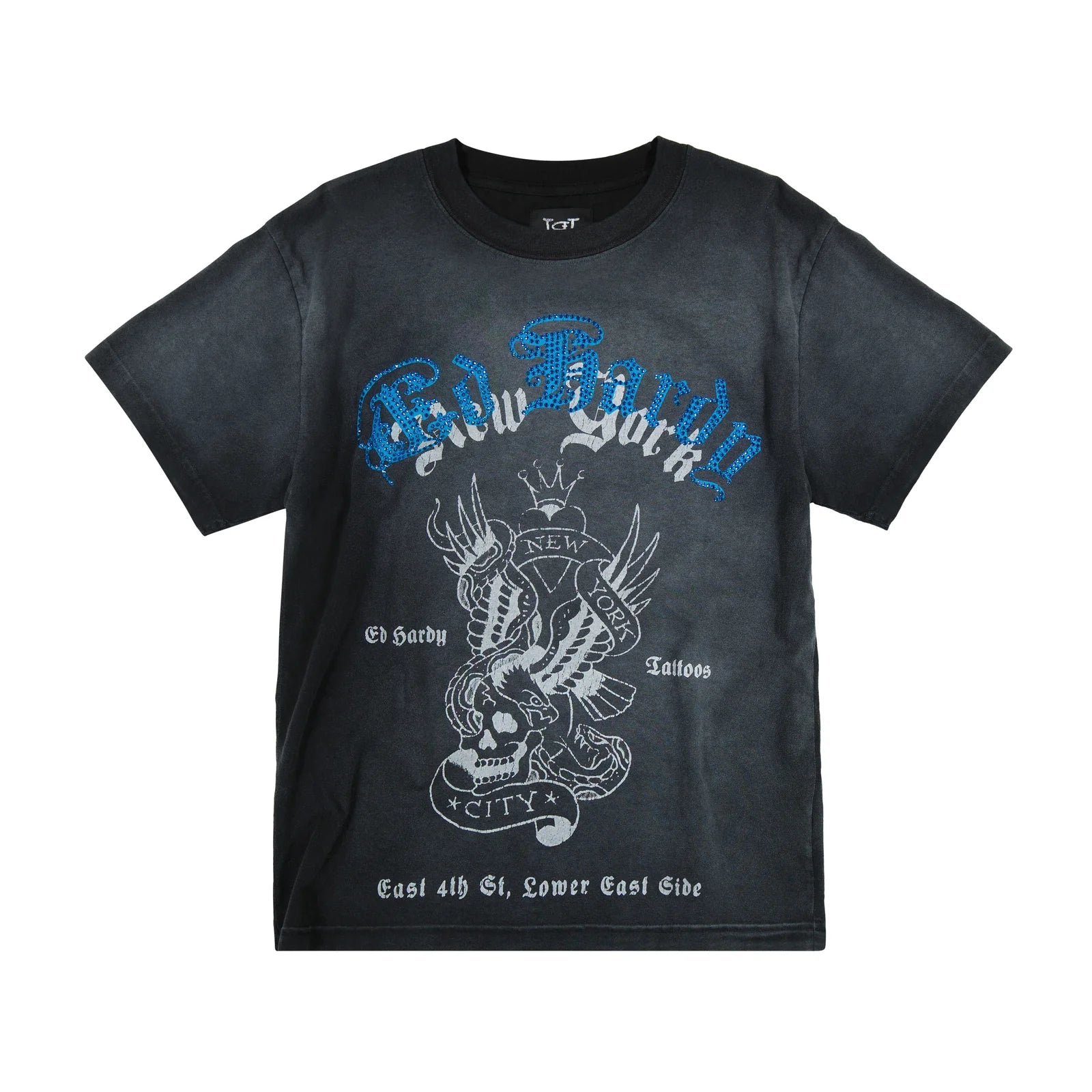 ED HARDY Limited Edition Rhinestone NYC Eagle Tee