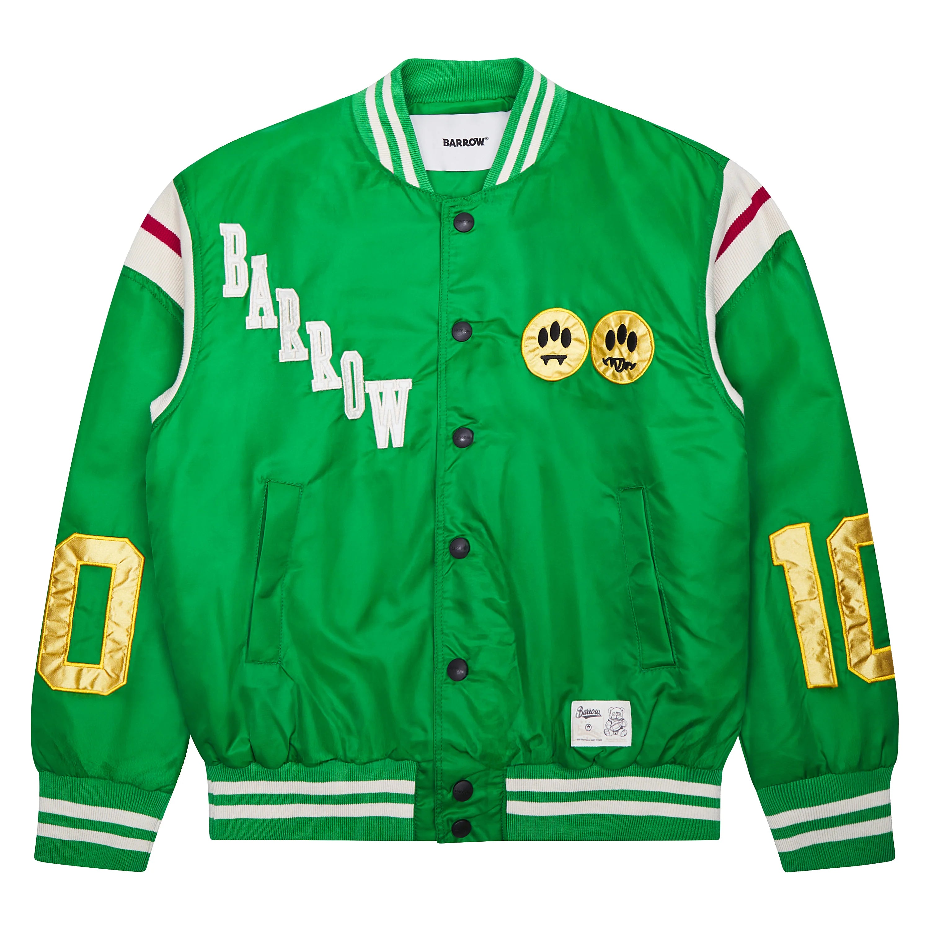 Barrow| Logo Patch Satin Bomber Jacket
