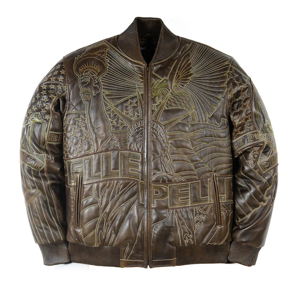 PELLE PELLE AMERICA QUILTED JACKET BROWN