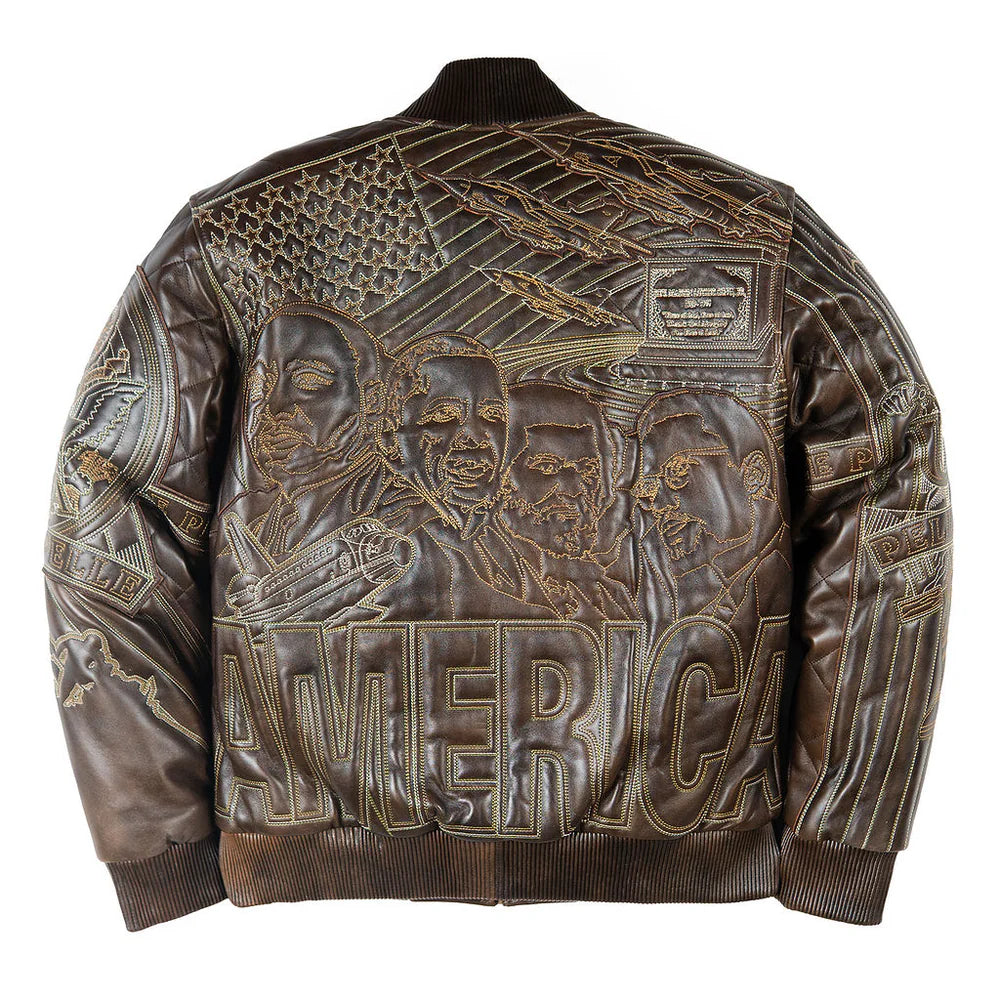 PELLE PELLE AMERICA QUILTED JACKET BROWN