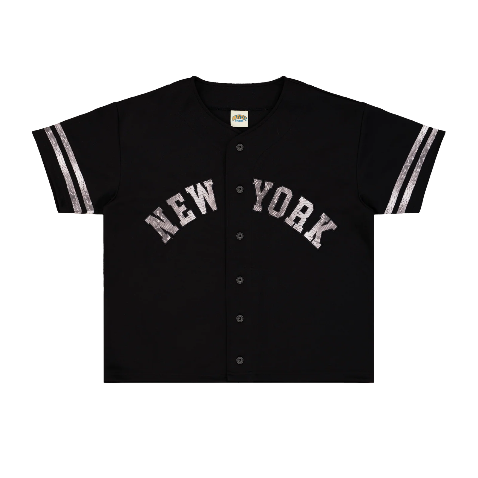 BRAVEST Black NY Baseball Jersey