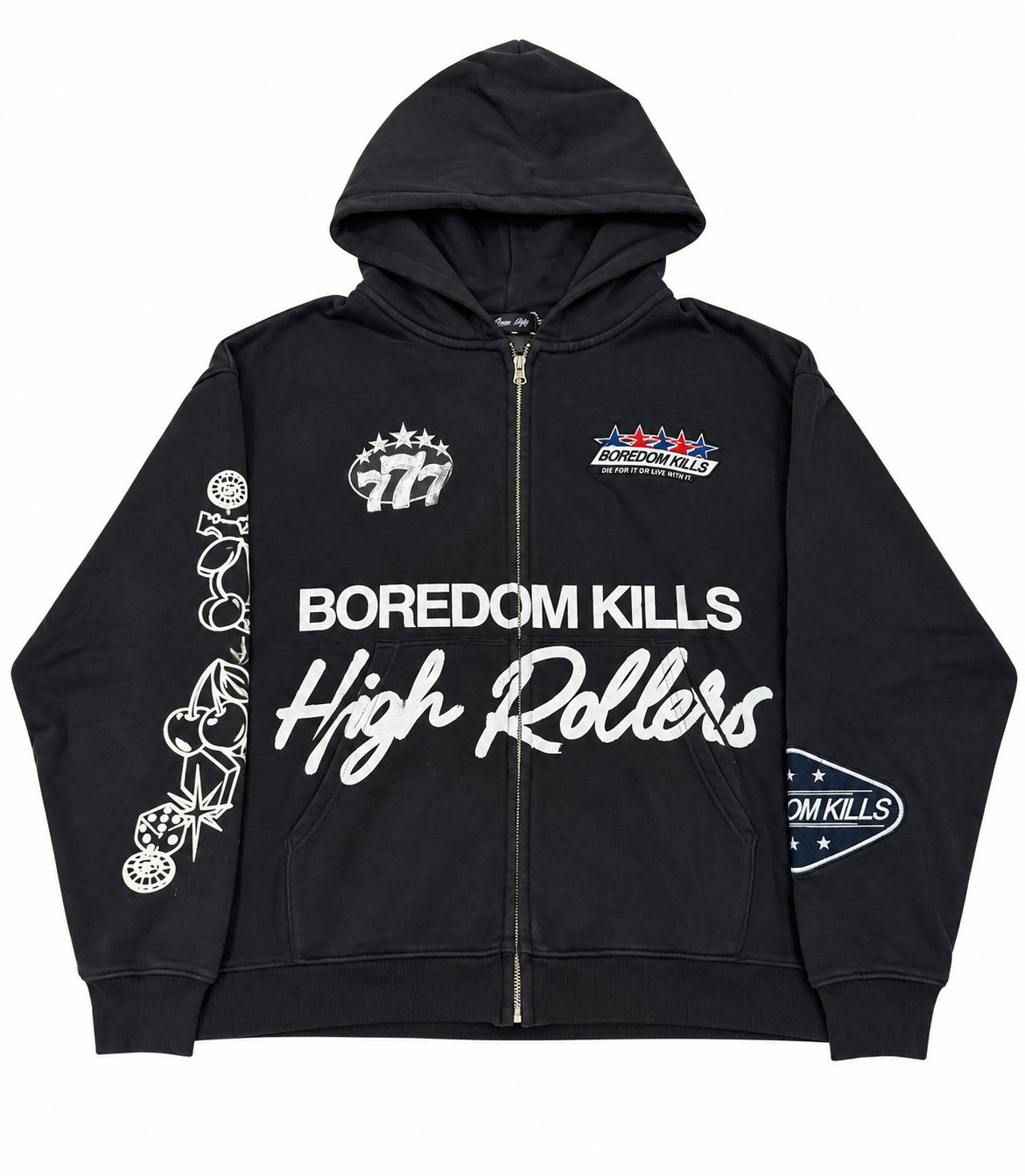 BOREDOM KILLS Hi-Rollers Zip up Black