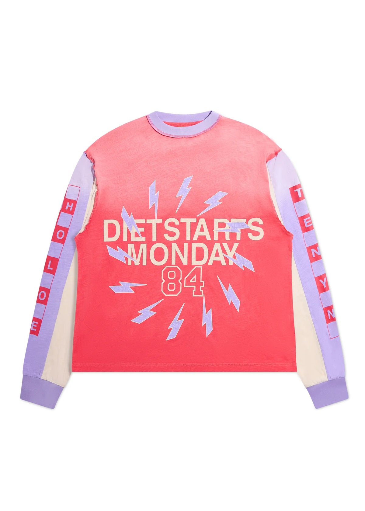 Diet Starts Monday Bolt Panel Long Sleeve Red/Purple