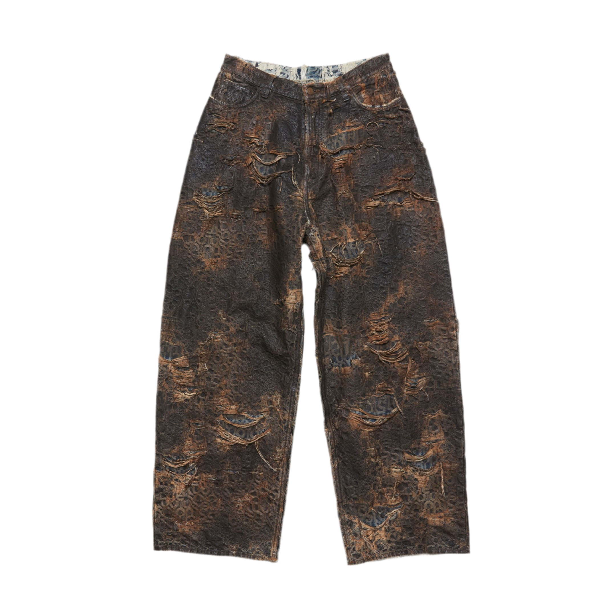 ACNE STUDIOS SUPER BAGGY FIT JEANS B00406 BROWN - 2023
