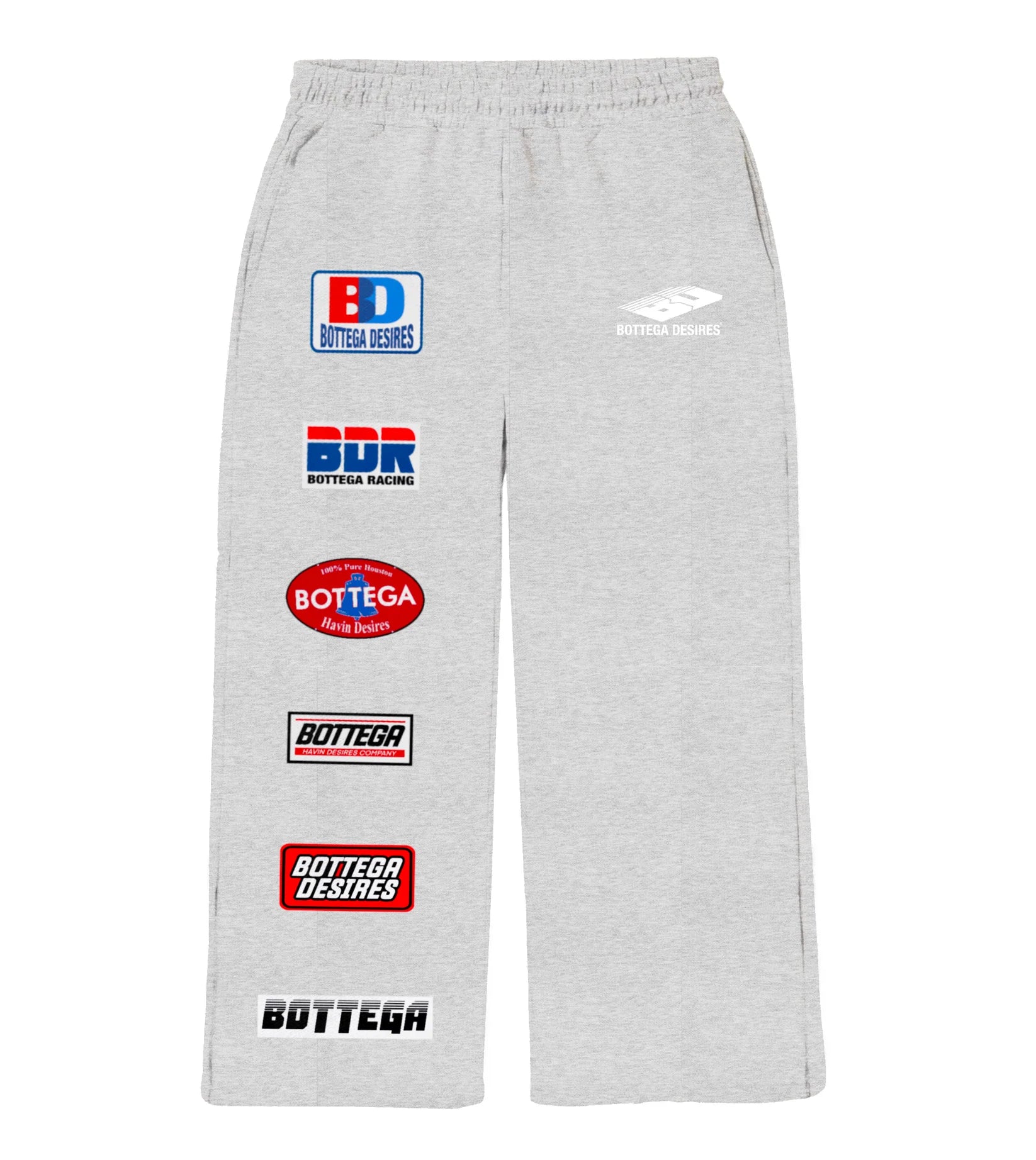 BOTTEGA DESIRES | PATCHES SWEATPANTS GRAY