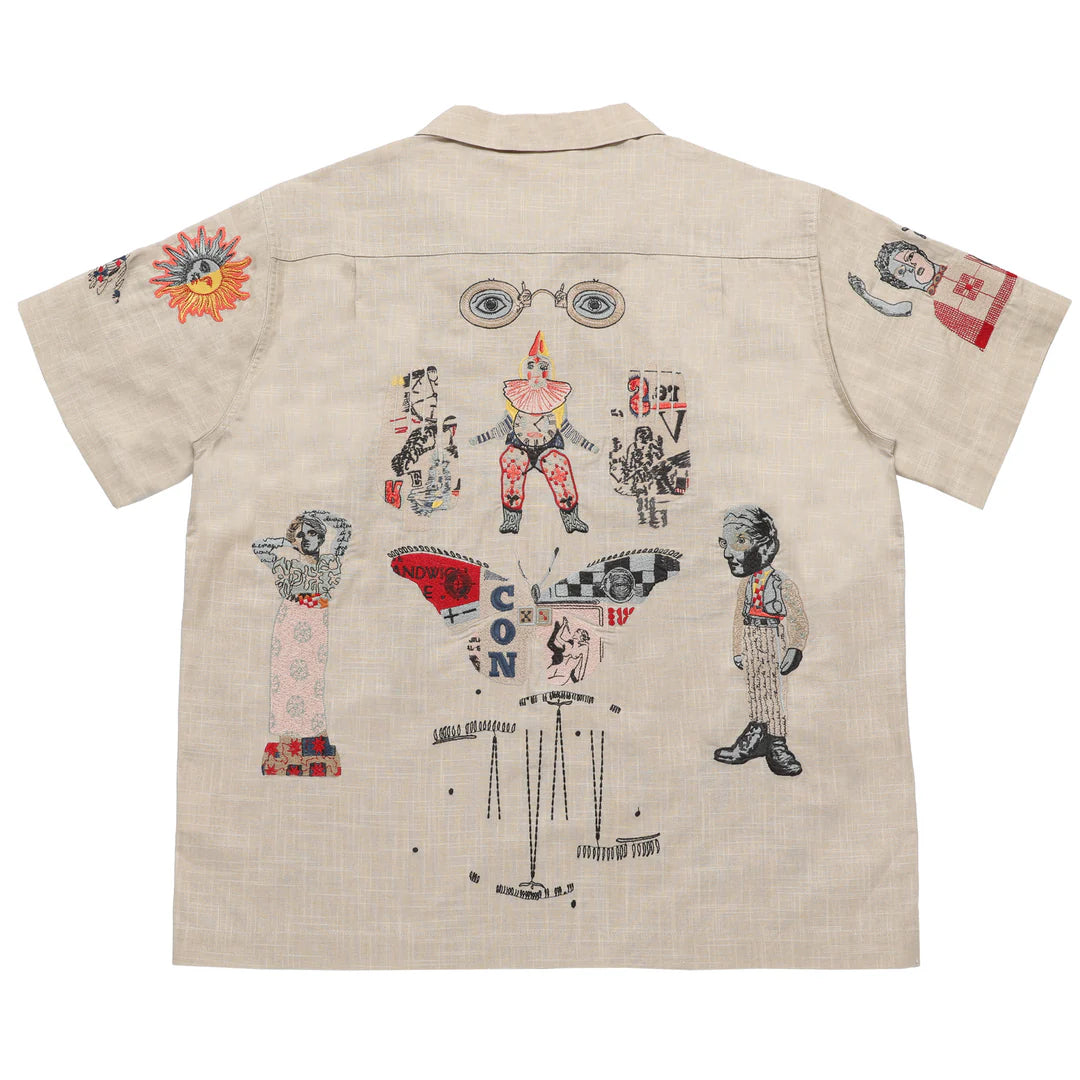 Samuel Zelig Collage Camp Shirt Natural Tint