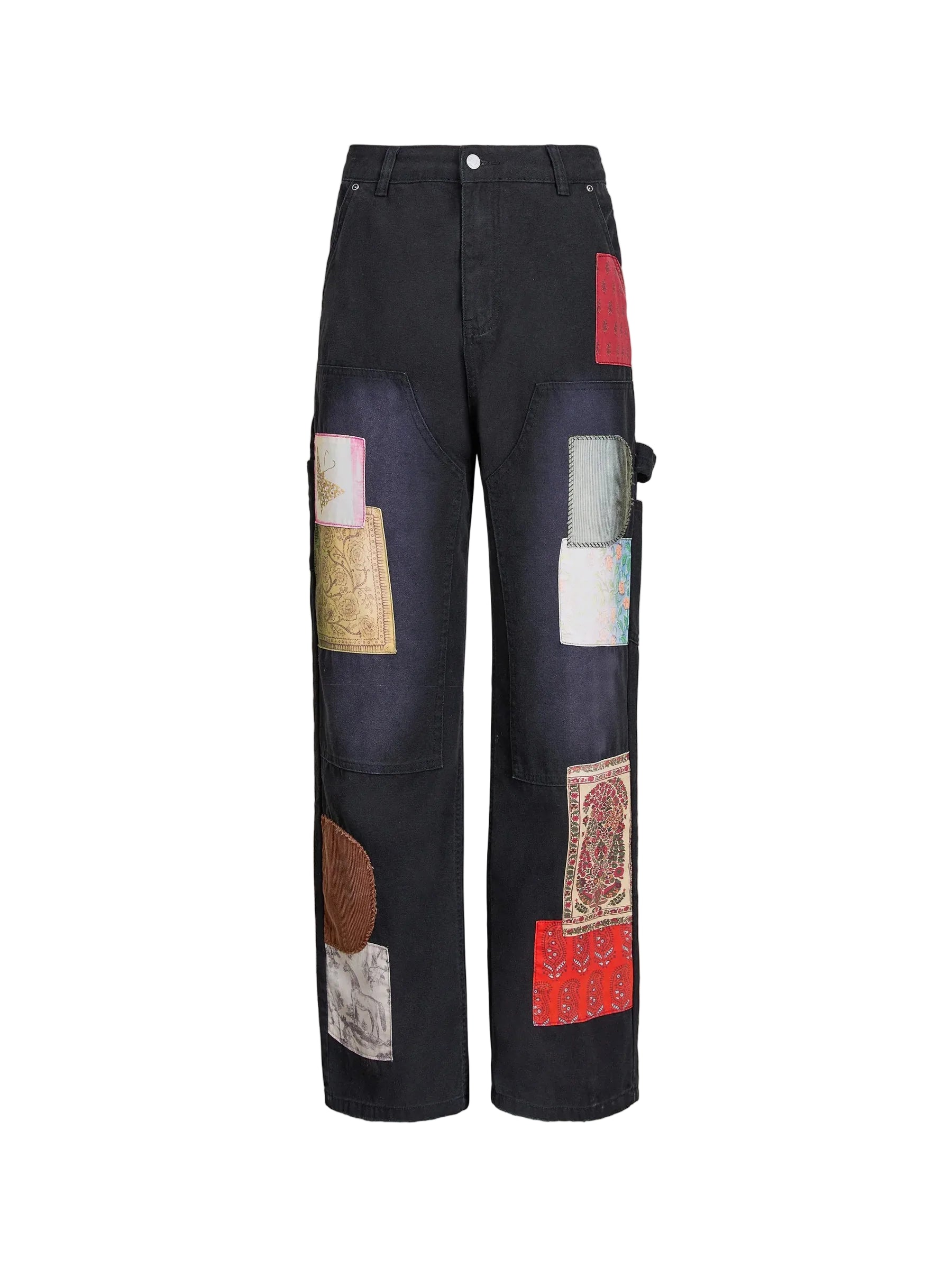 FOUND Tapestry Carpenter Canvas Pants Black