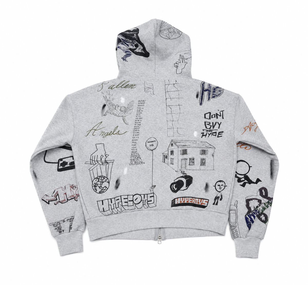HYPEBOYS Graffiti Zip Up Hoodie