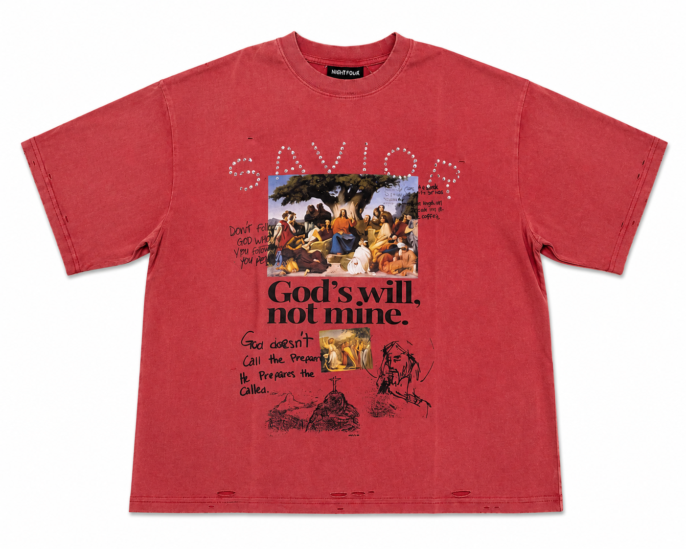 WE ARE RIGHTEOUS Savior tee Red