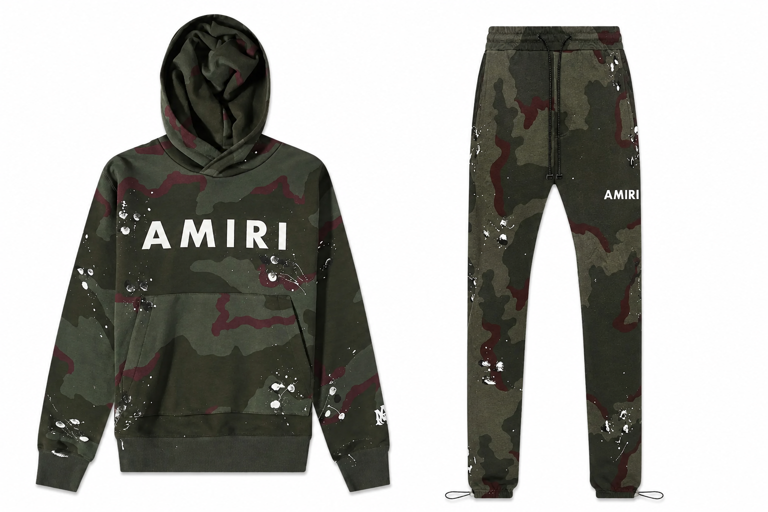 AMIRI Army Logo Camo Sweatsuit
