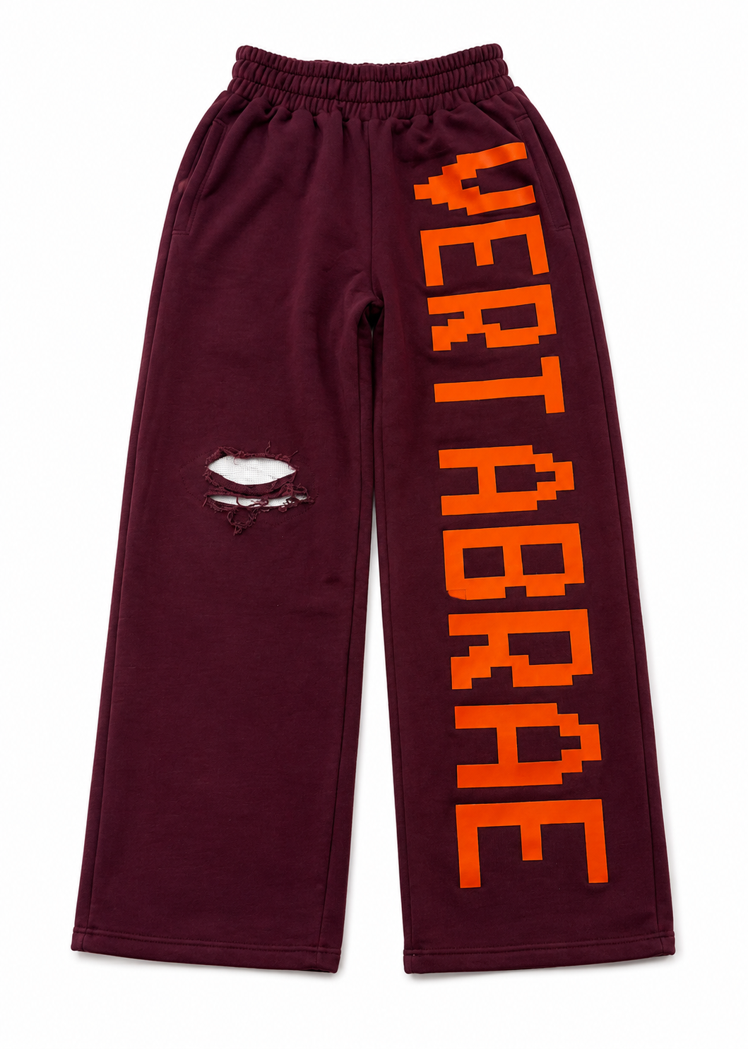 Vertabrae Orange and Burgundy Sweatpants