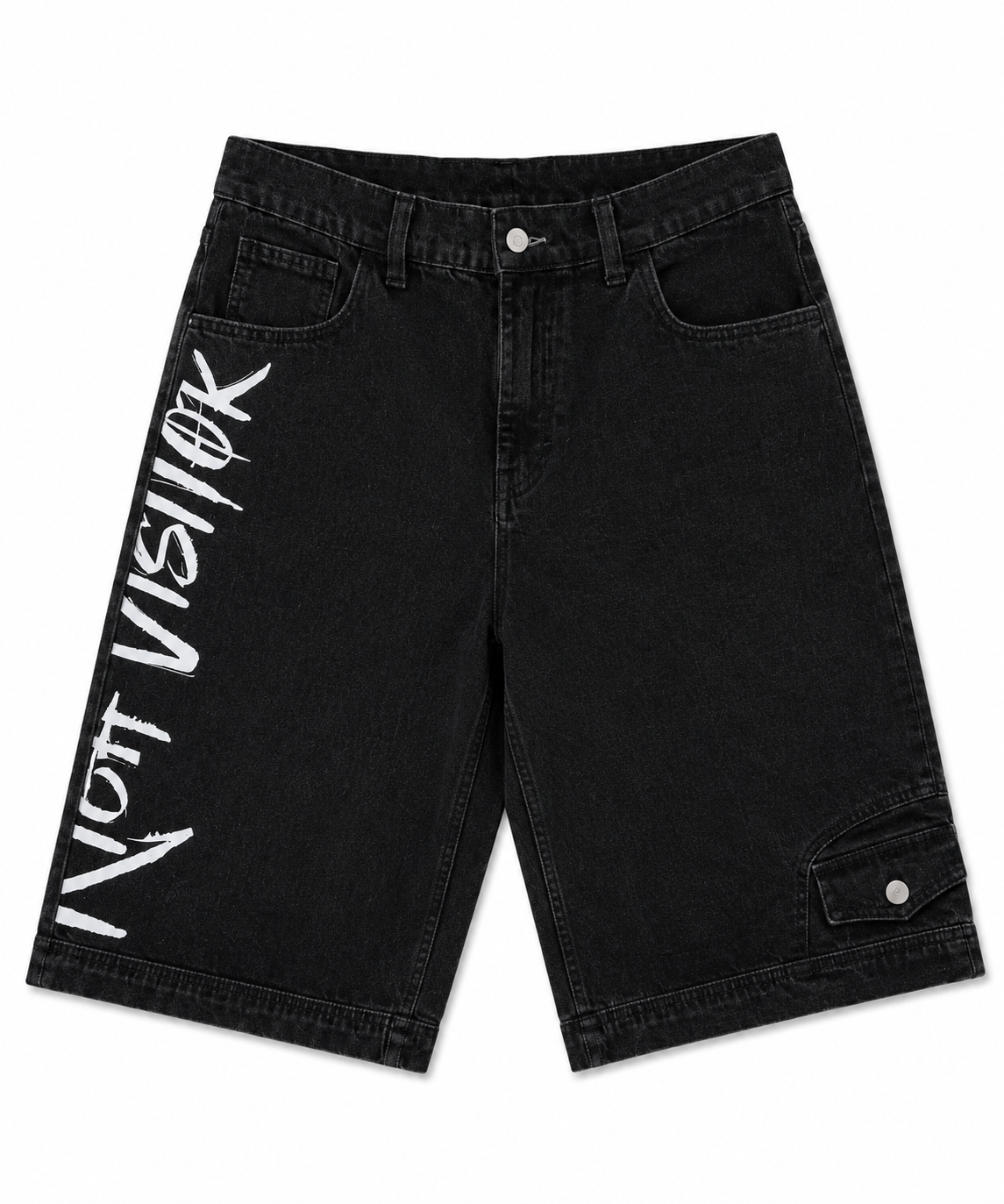 Rich Visitor Black Saint Wash Jorts