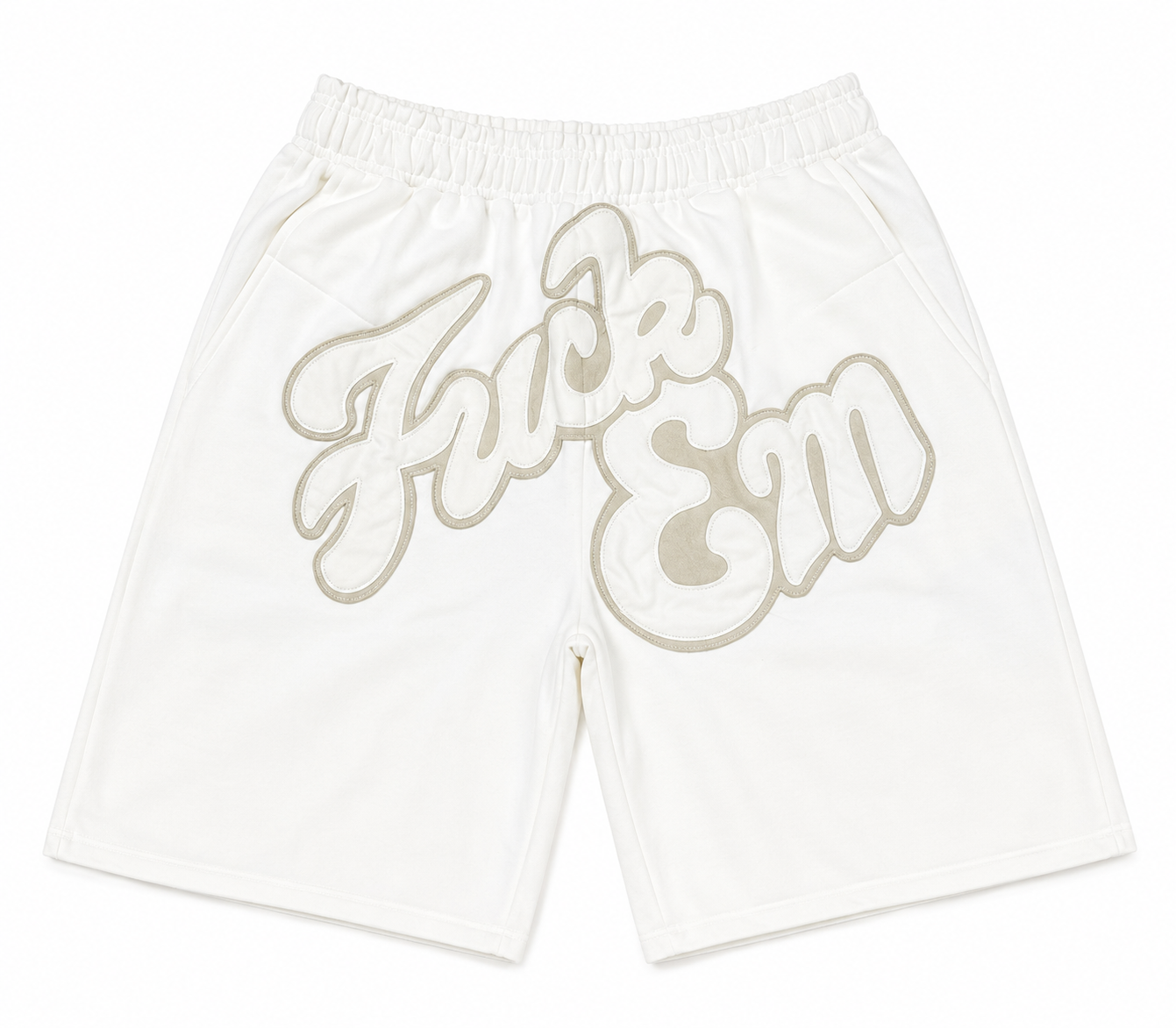 FUCK EM White ShortSet