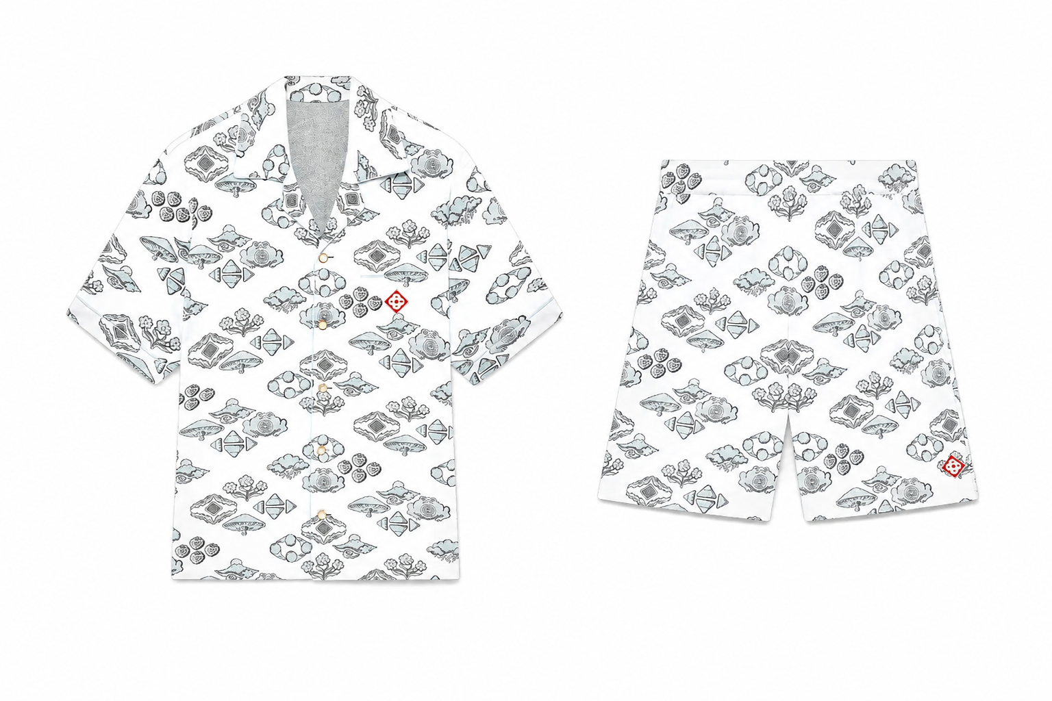 CASA BLANCA JACQUARD MOTIF SHORT Set