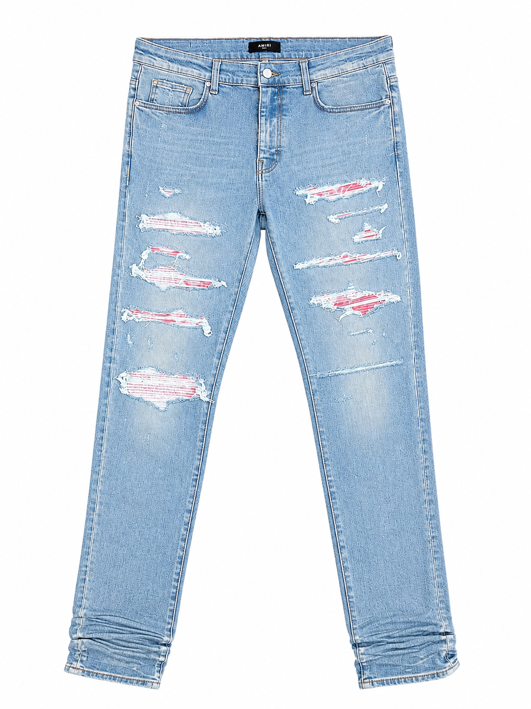 AMIRI Tie Dye Thrasher Jeans Clay Indigo Peach