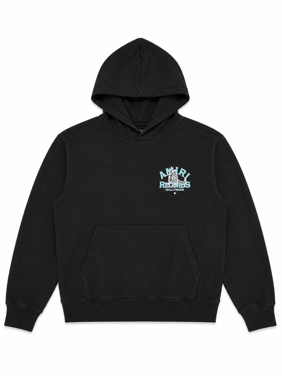 Amiri Black & Blue Records Logo Hoodie