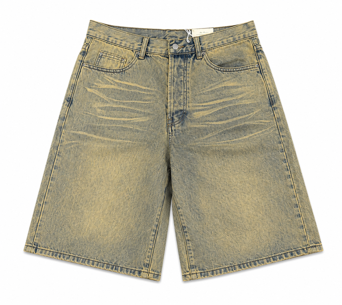 MNML Baggy Dust Stone Denim Shorts Vintage Blue