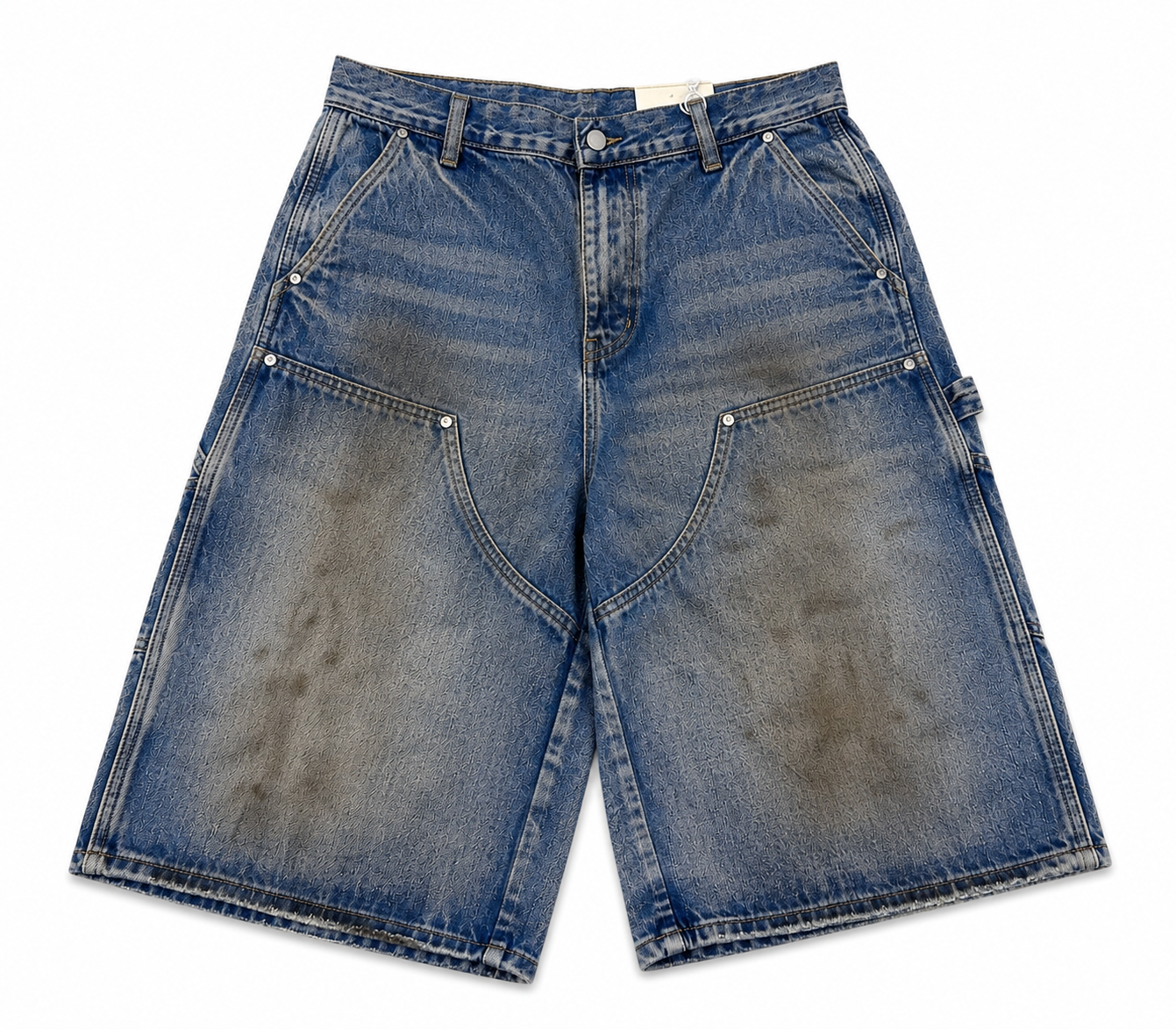 MNML Ultra Baggy Carpenter Shorts Washed Blue
