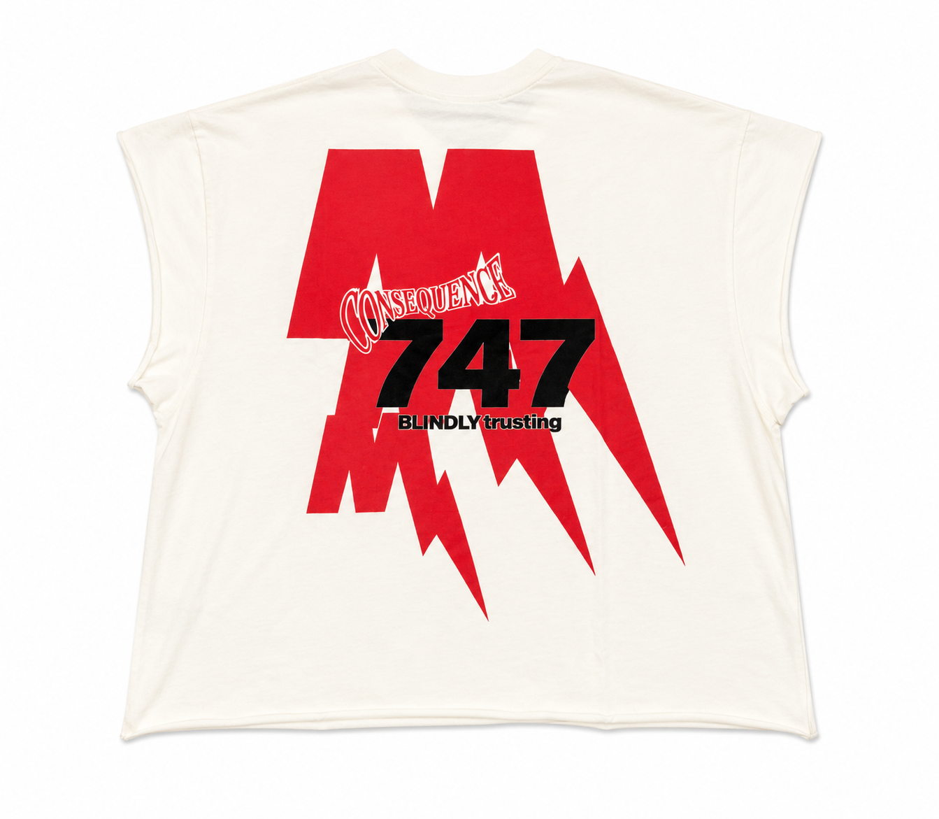 MNML Grim Cutoff Tee Off White