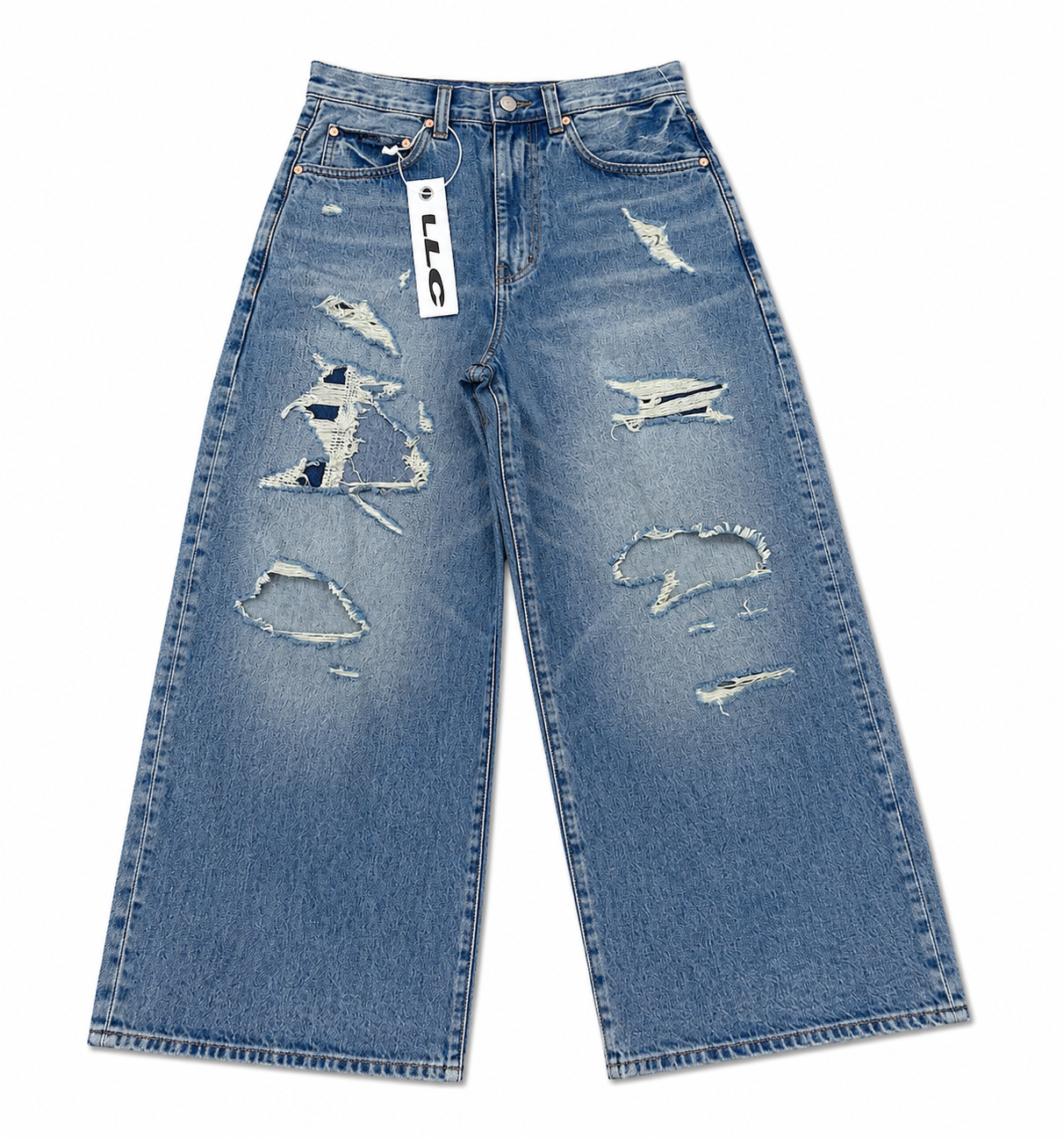 LLC Baggy Destruction Denim