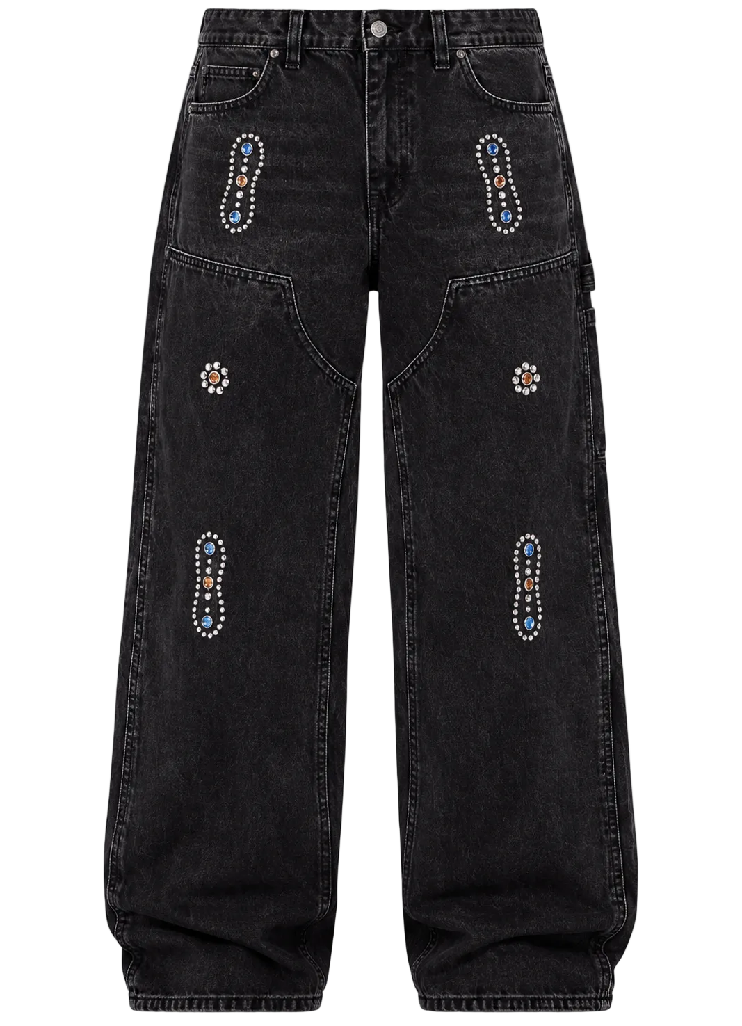 MNML Ultra Baggy Western Jewel Jeans Black