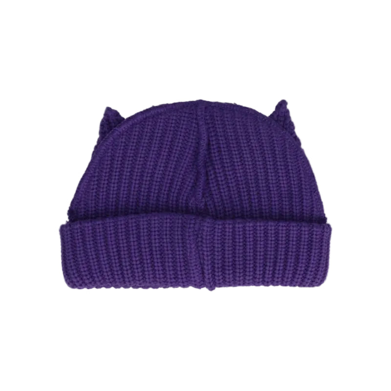 CHARLES JEFFREY LOVERBOY CHUNKY EARS BEANIE IN PURPLE