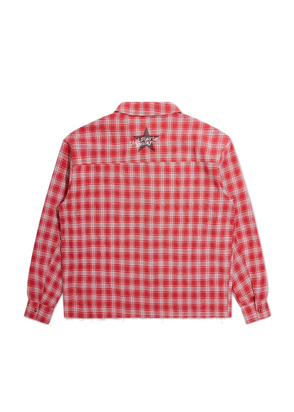 Diet Starts Monday Crinkled Flannel Red/White