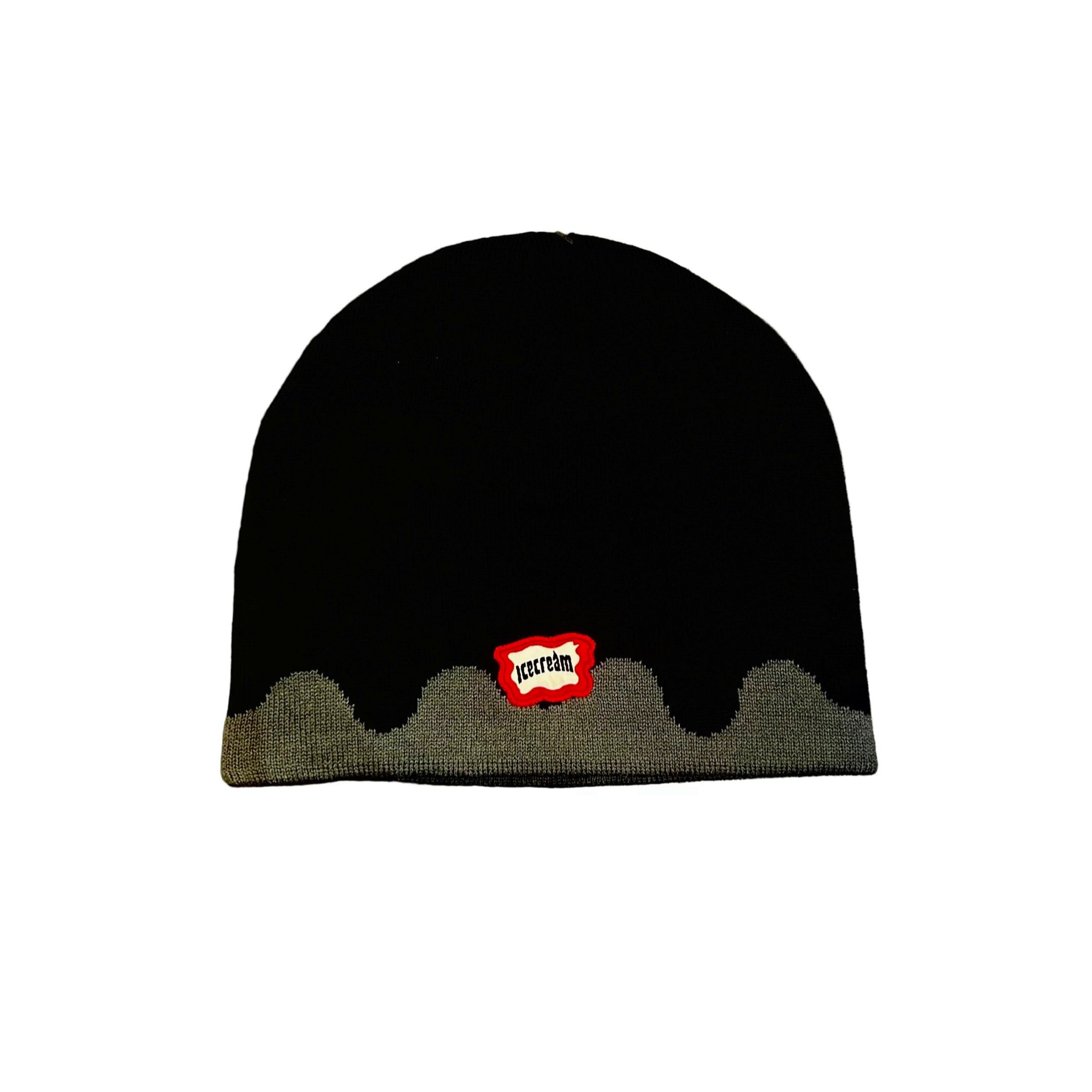 Ice Cream Two Tone Beanie Black